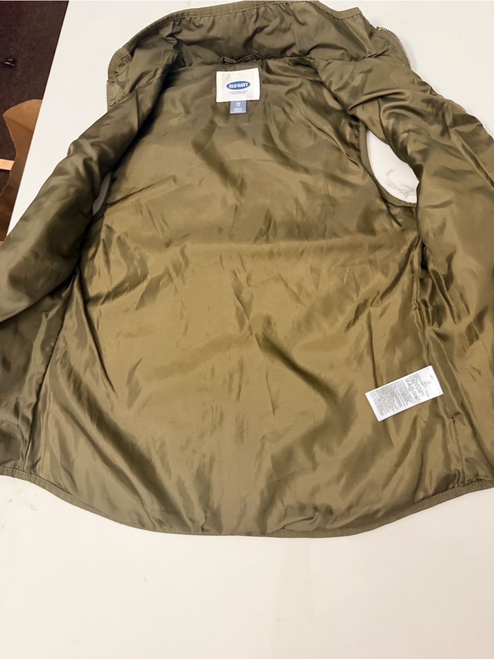 Old Navy Olive Quilted Zip-Front Vest - Picture 7 of 8